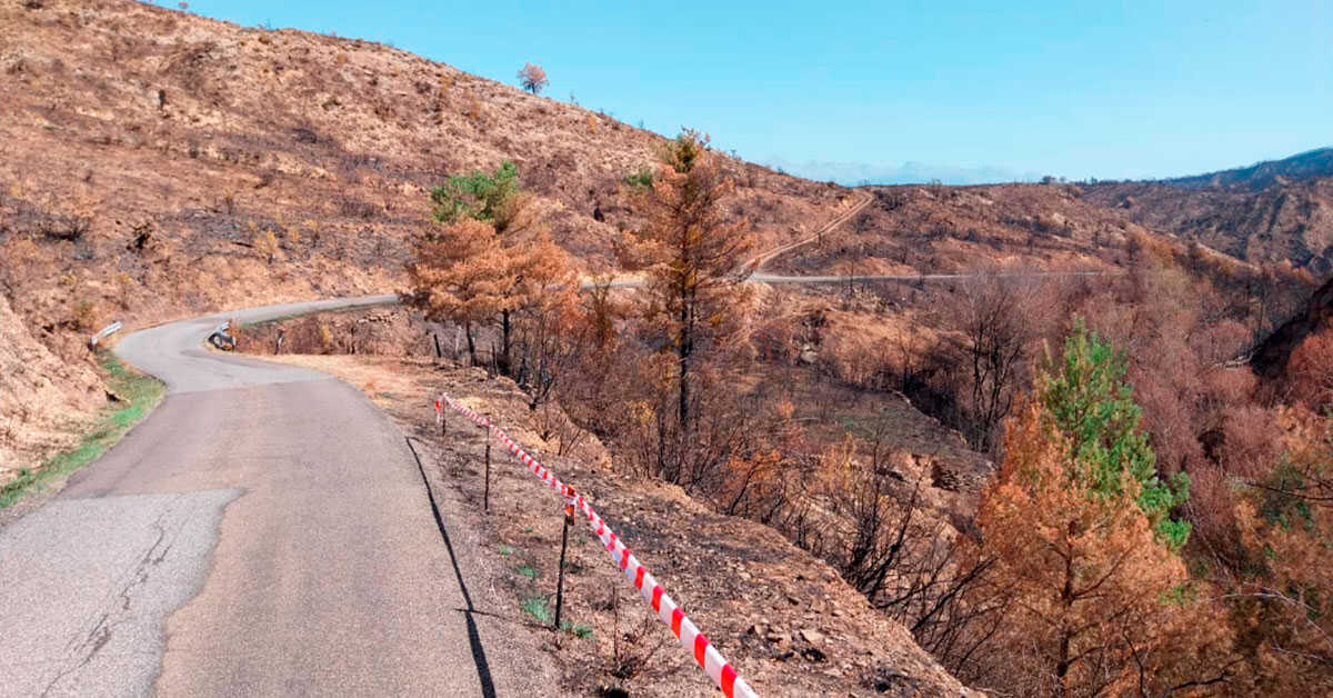 韦斯卡省政府将对受里格洛斯岩火灾影响的道路采取应急措施