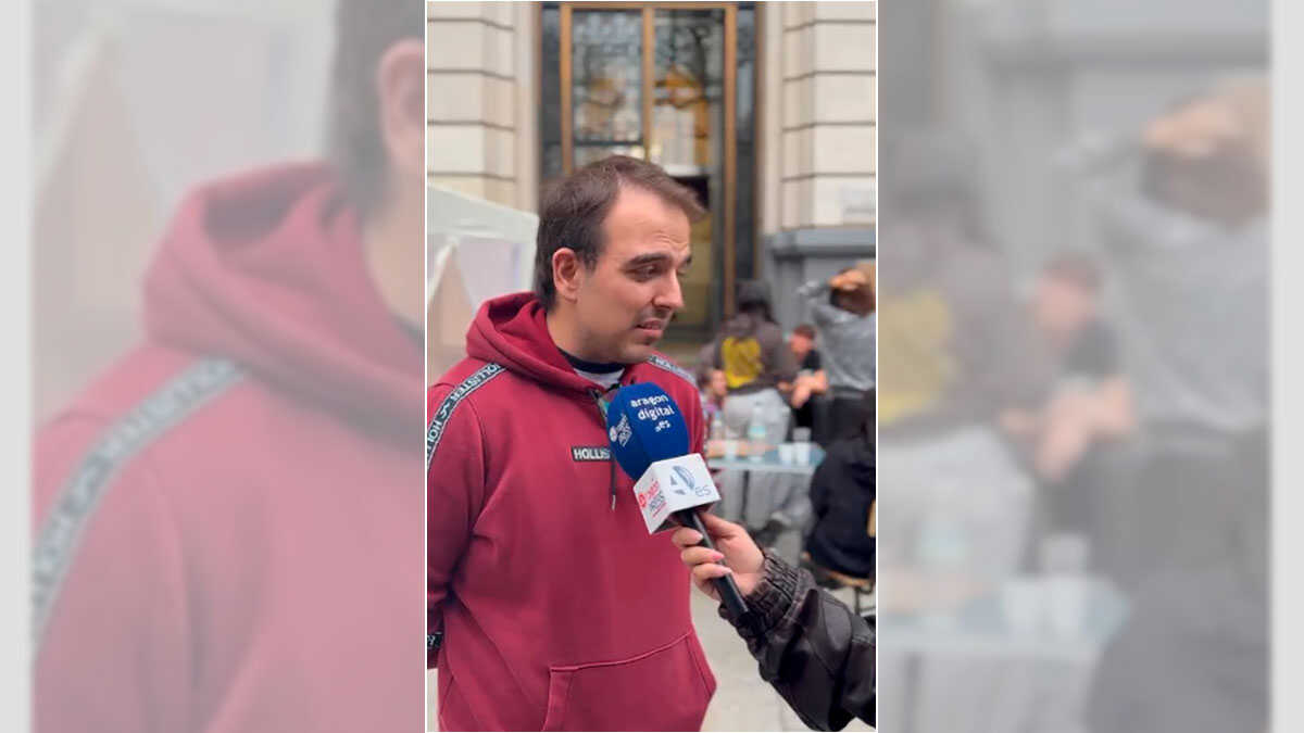 Aarón，西班牙广场的年轻露营者：“很多人干着悲惨的工作，连房租都付不起”